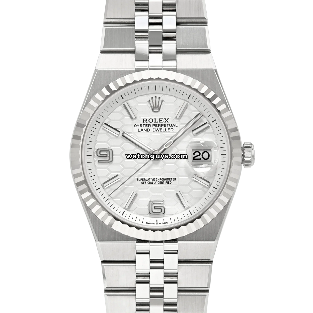 Rolex Land-Dweller 127334 White Honeycomb Motif