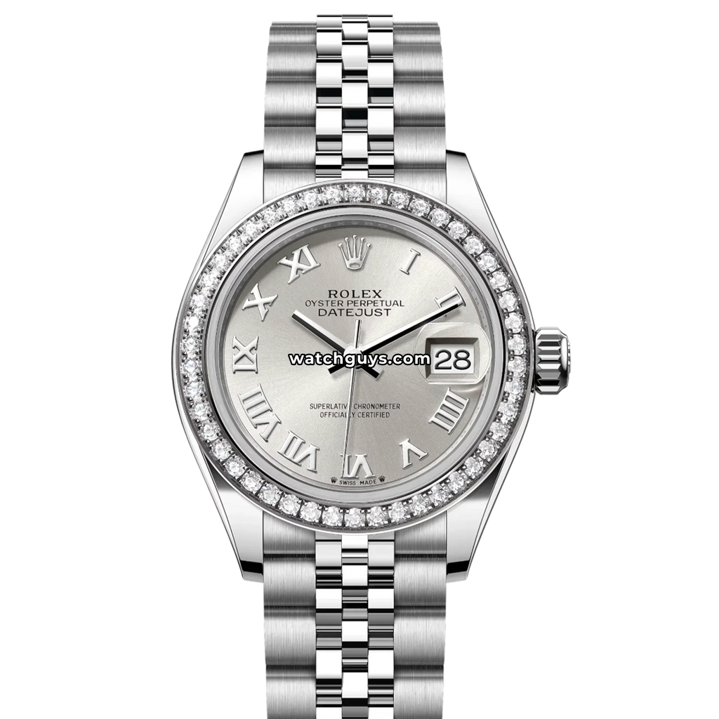 Rolex Datejust 279384RBR Silver Roman Jubilee