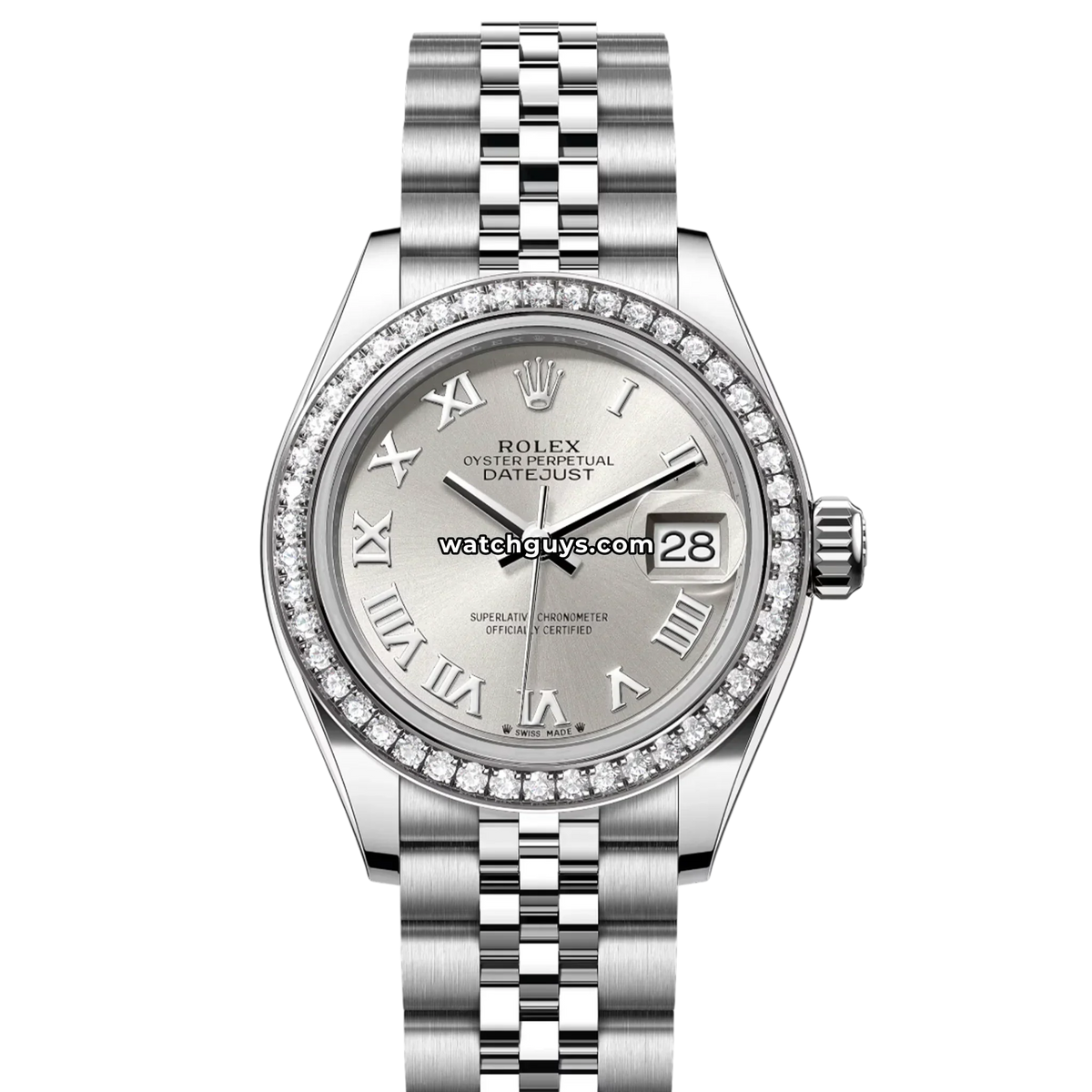 Rolex Datejust 279384RBR Silver Roman Jubilee