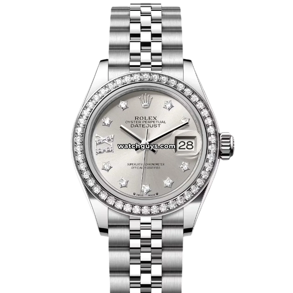 Rolex Datejust 279384 Silver Diamond Star Jubilee