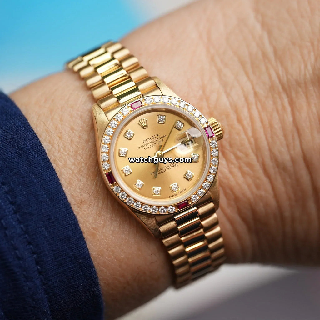 Rolex Datejust 69068 Champagne Diamond Ruby