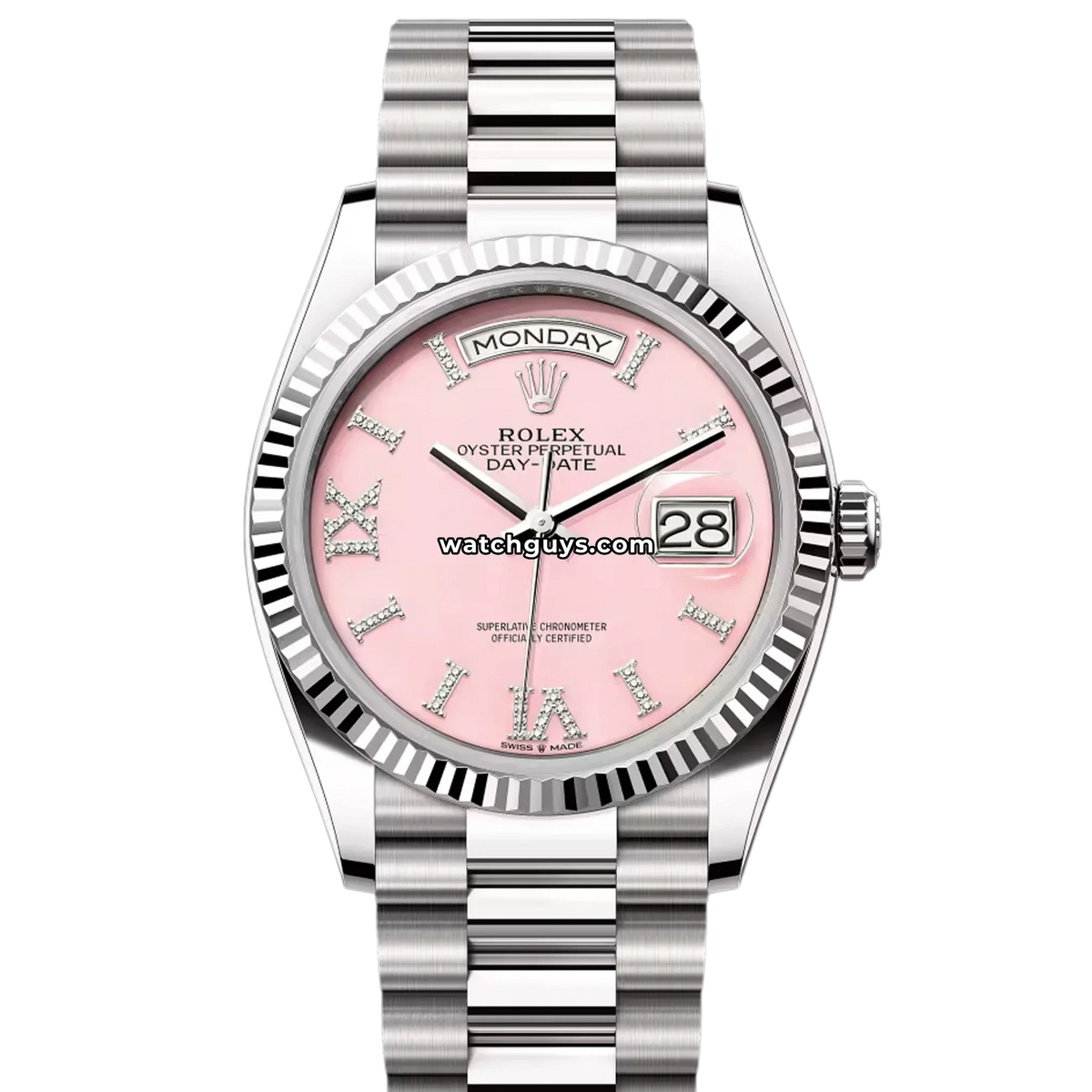 Rolex Day-Date 128239 Pink Roman Diamond