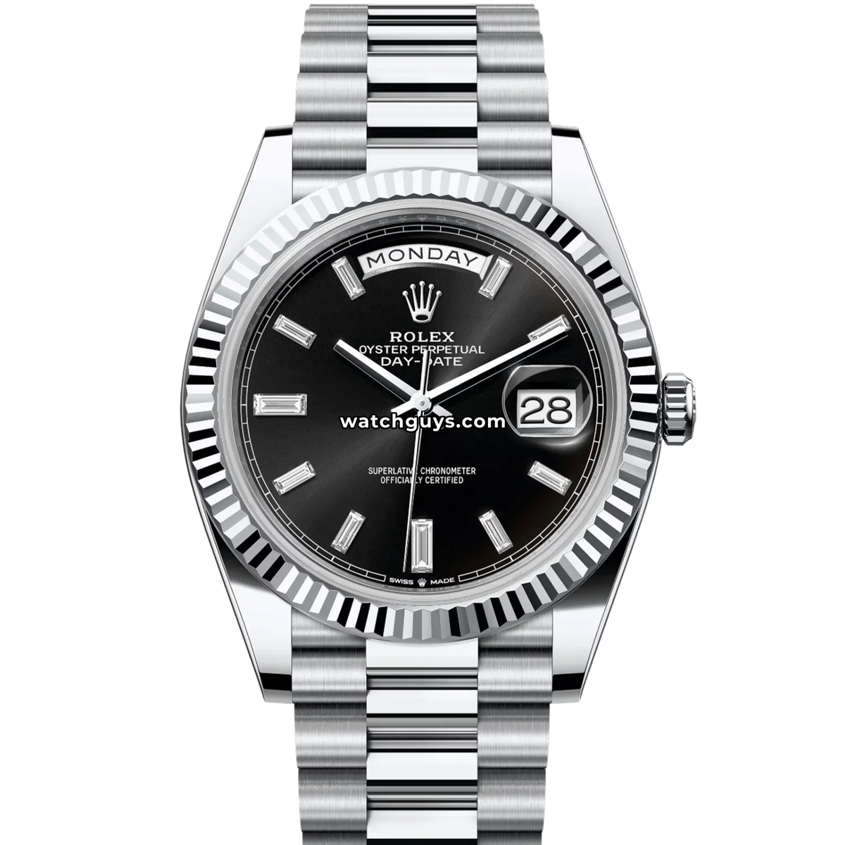 Rolex Day-Date 228236 Platinum Black Diamond President