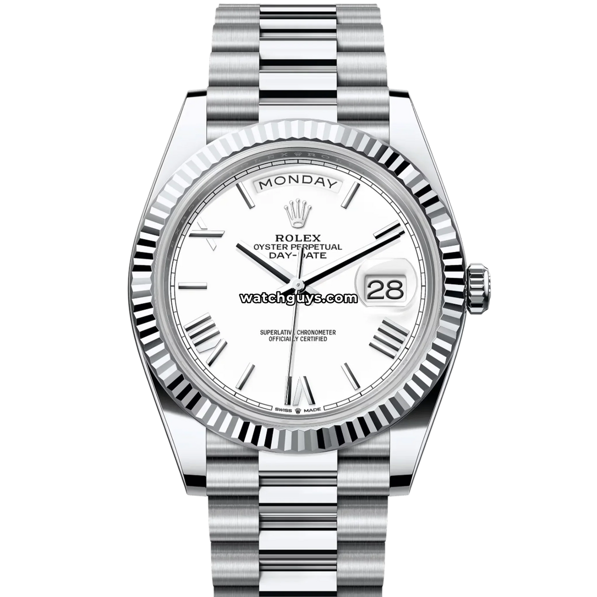 Rolex Day-Date 228236 Platinum White Roman President