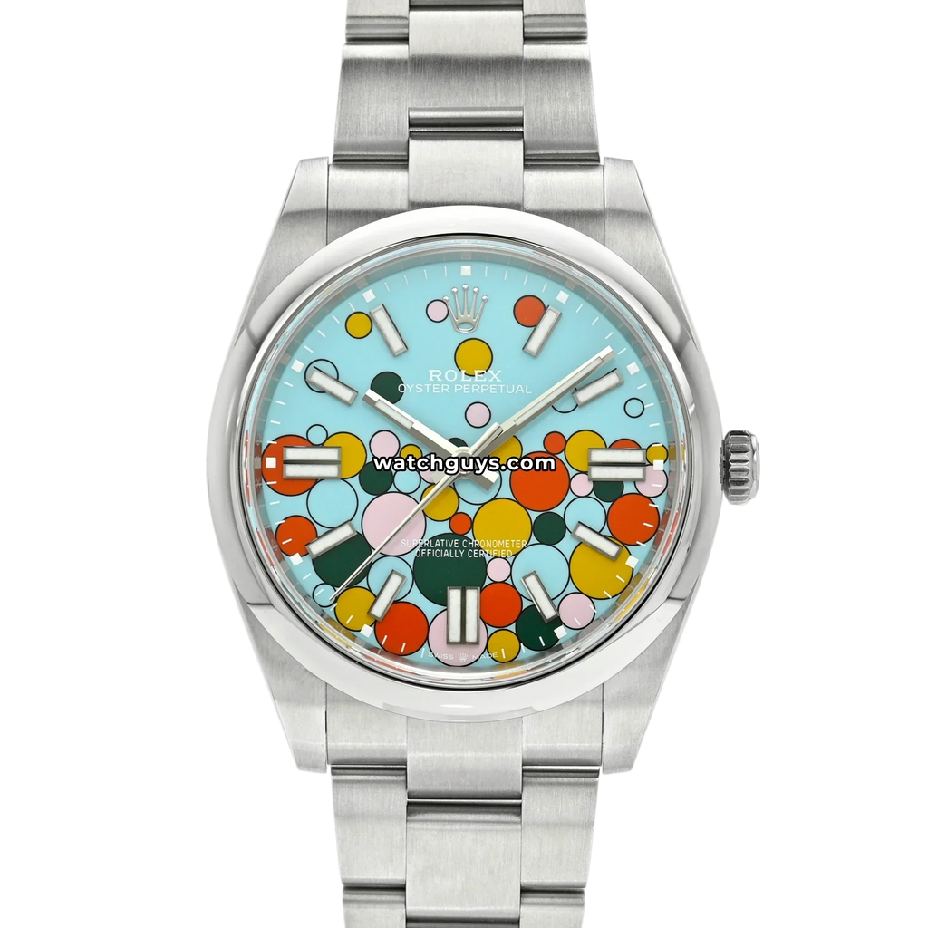 Rolex Oyster Perpetual 124300 Celebration Motif Bubbles