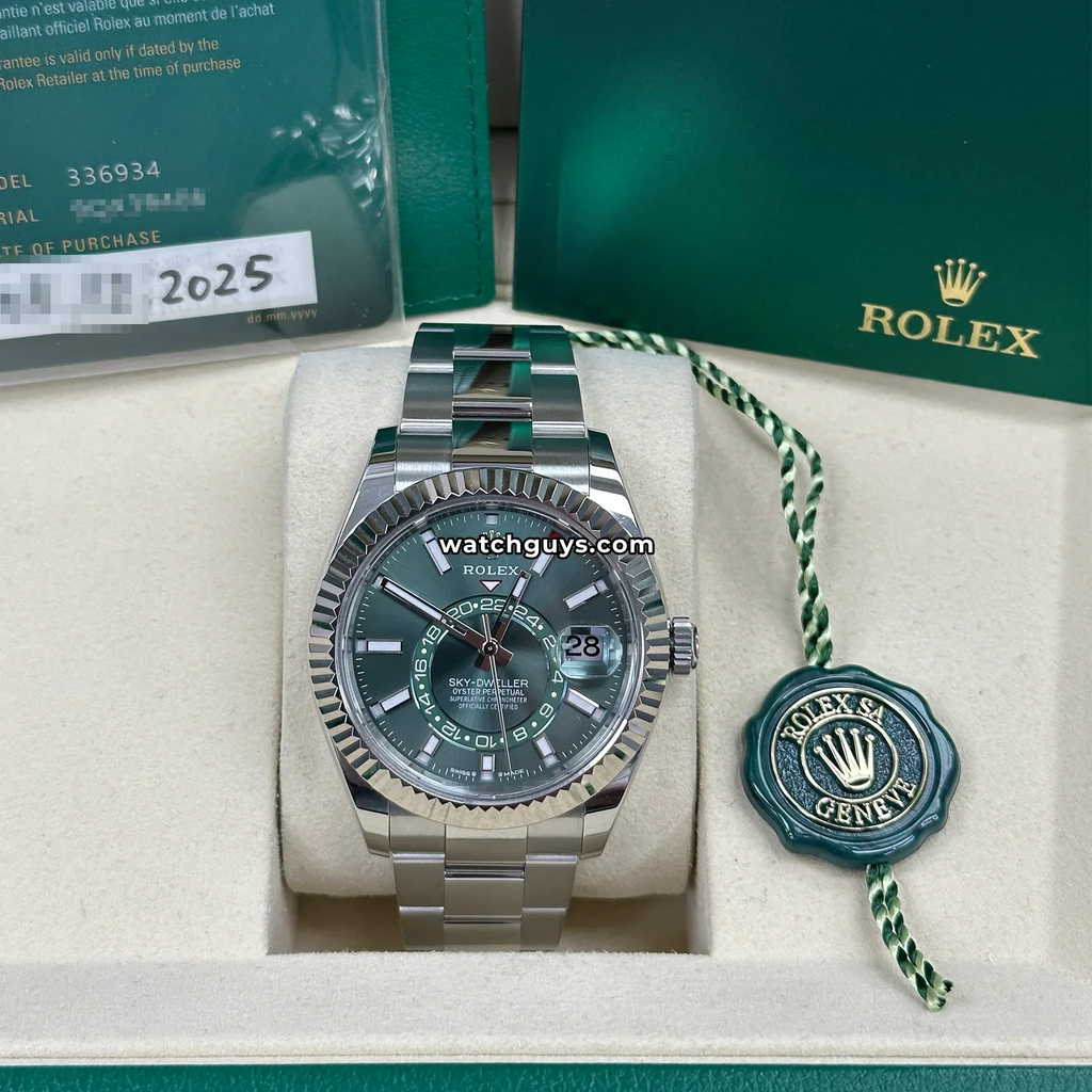 Rolex Sky-Dweller 336934 Green Index Oyster