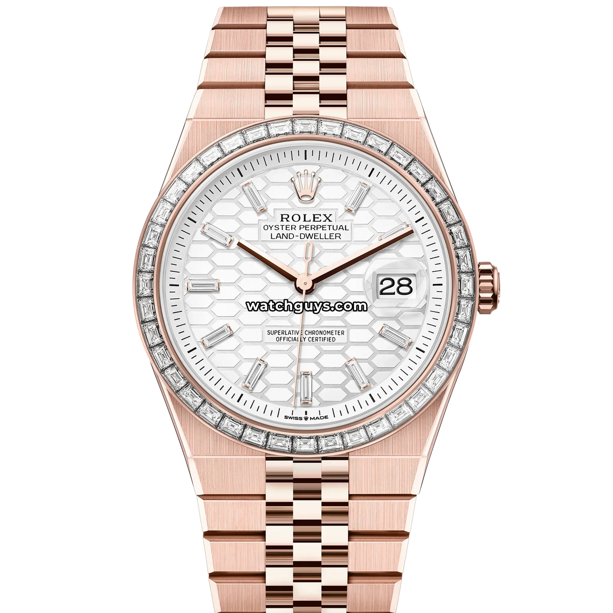 Rolex Land-Dweller 127385TBR White Honeycomb Motif