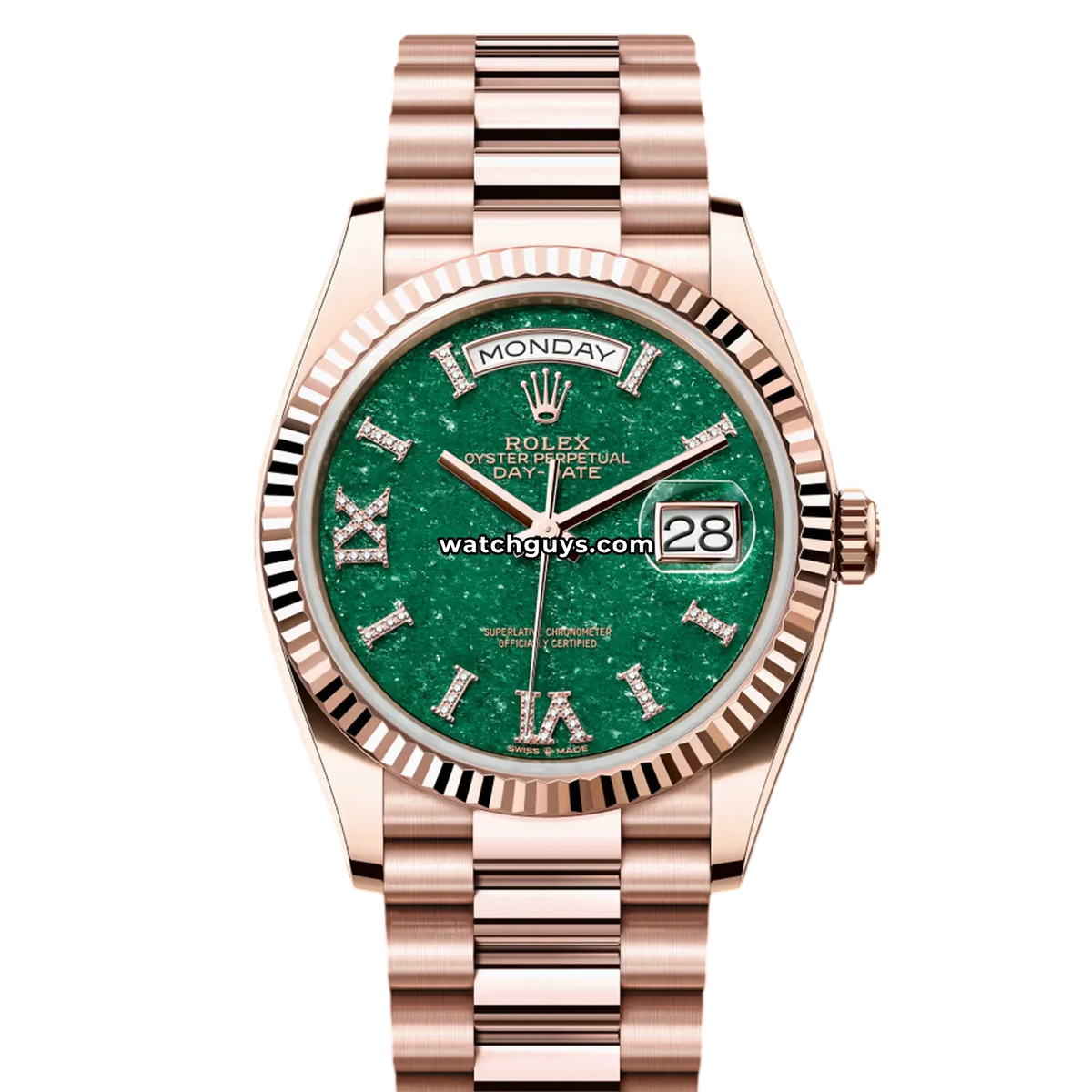 Rolex Day-Date 128235 Green Aventurine Diamond