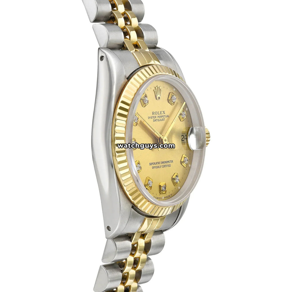 Rolex Datejust 68273 Two Tone Champagne Diamond