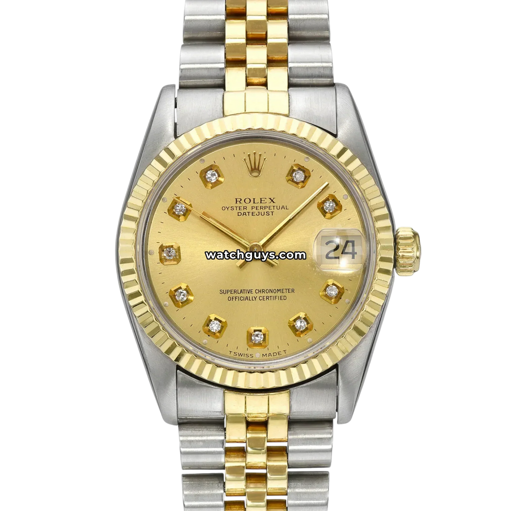 Rolex Datejust 68273 Two Tone Champagne Diamond