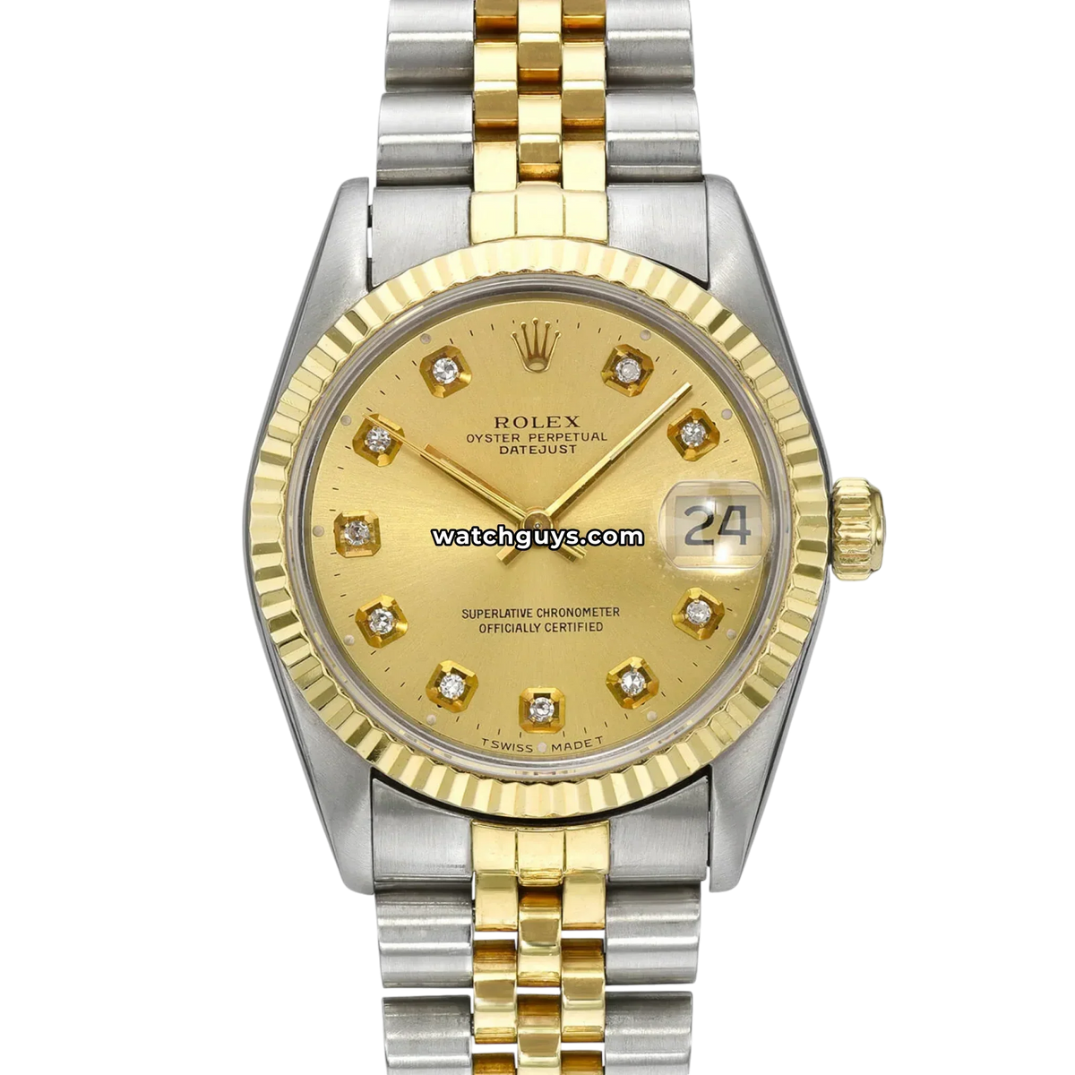 Rolex Datejust 68273 Two Tone Champagne Diamond