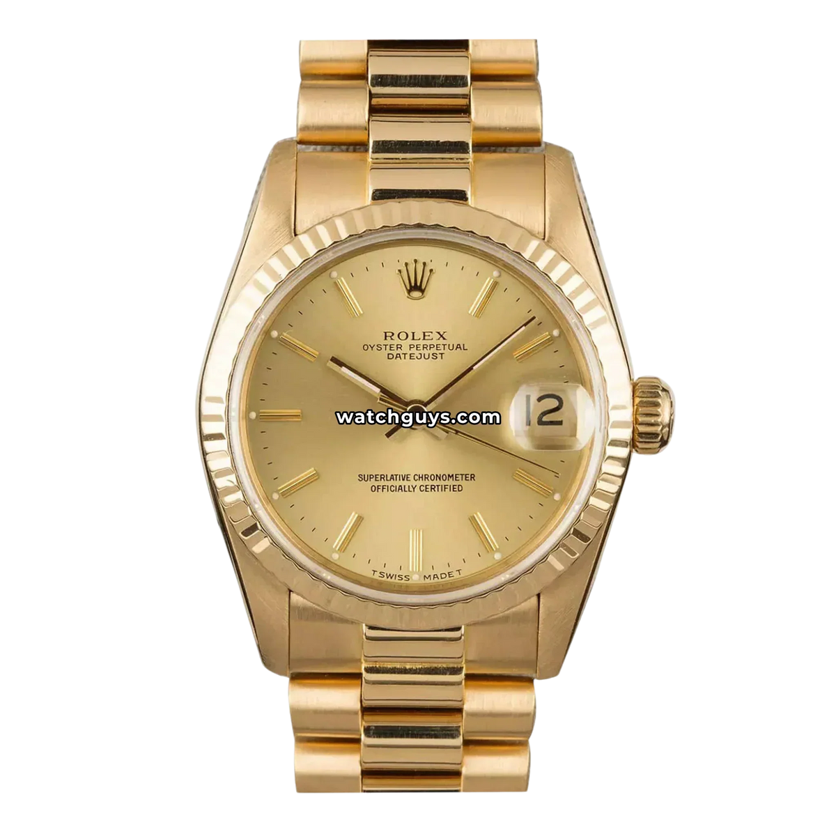 Rolex Datejust 68278 Champagne Index President