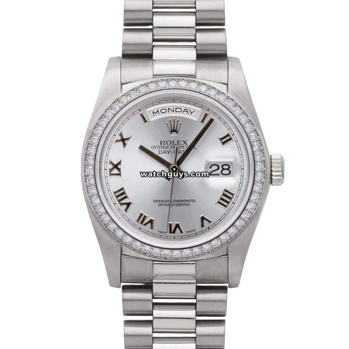 Rolex Day-Date 118346 Silver Roman