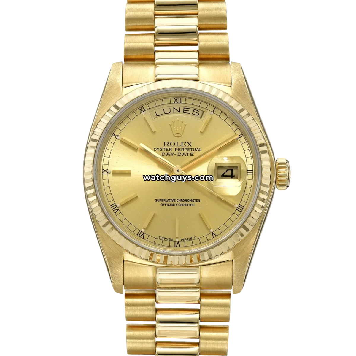 Rolex Day-Date 18038 Champagne Spanish Day Wheel
