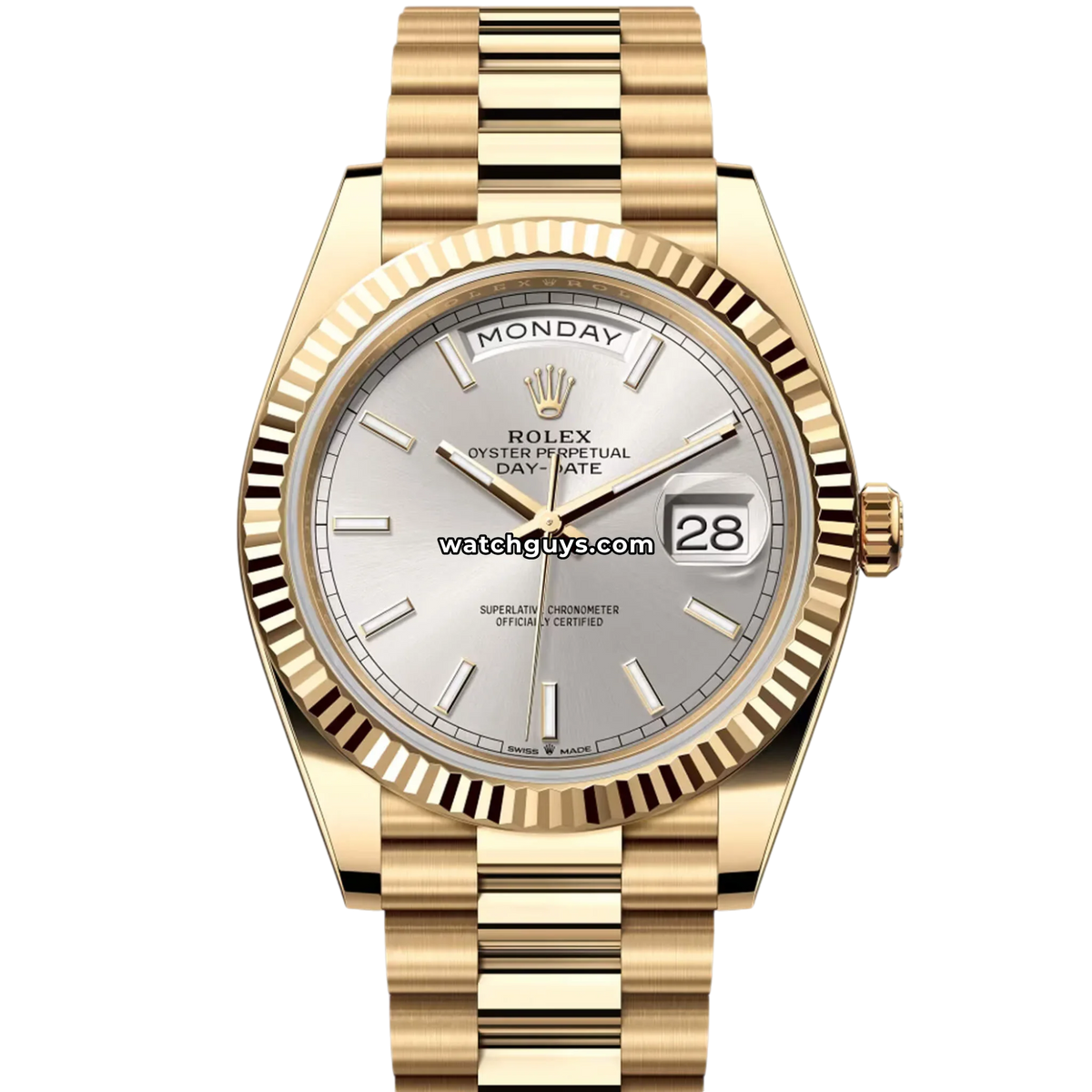 Rolex Day-Date 228238 Silver Index Dial