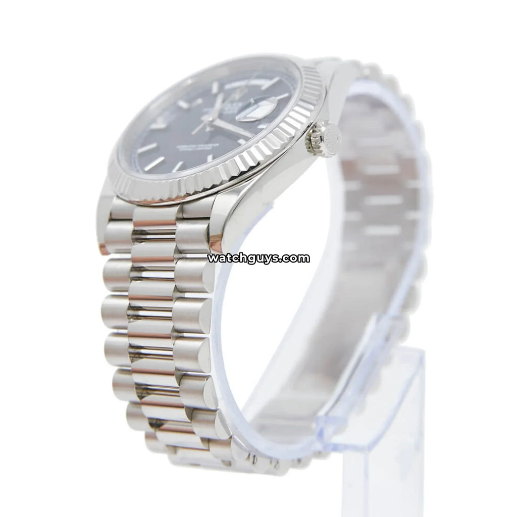 Rolex Day-Date 228239 Black 18k White Gold