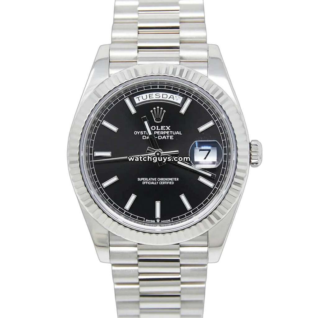 Rolex Day-Date 228239 Black 18k White Gold