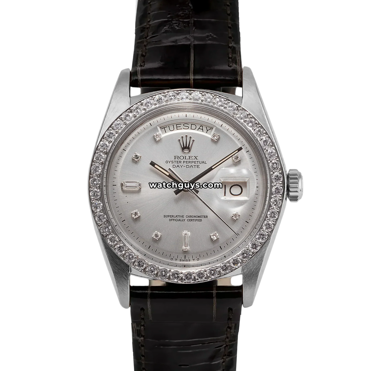 Rolex Day-Date 6613 Silver Diamond
