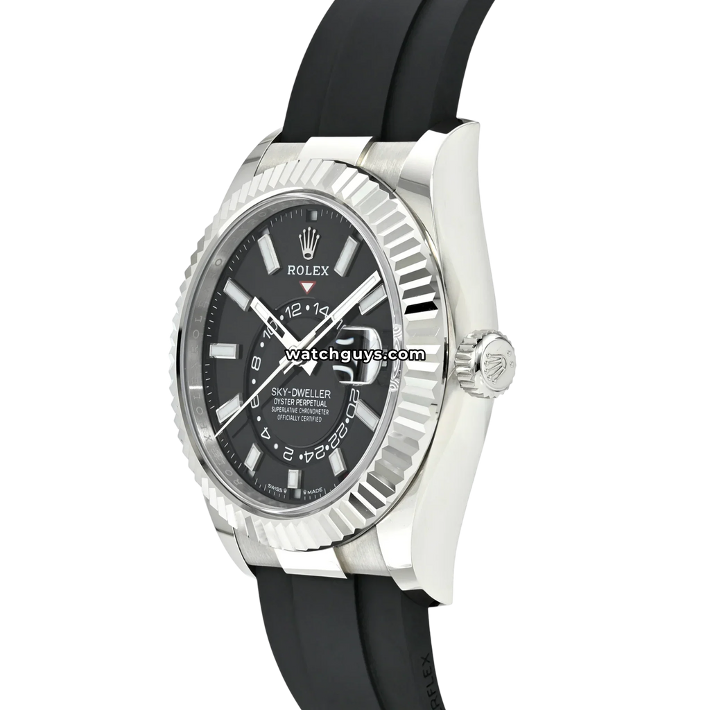 Rolex Sky-Dweller 336239 Black Oysterflex White Gold