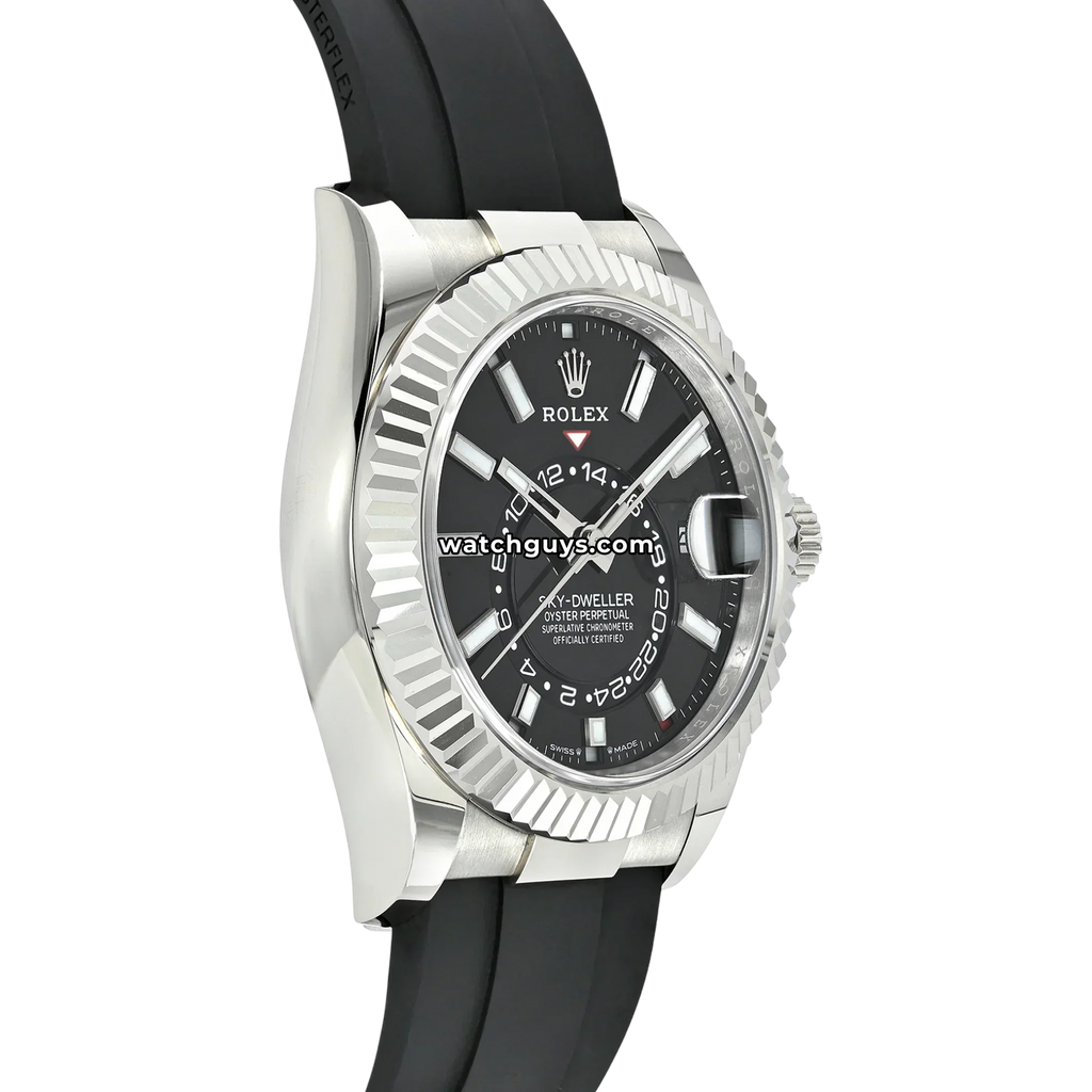 Rolex Sky-Dweller 336239 Black Oysterflex White Gold