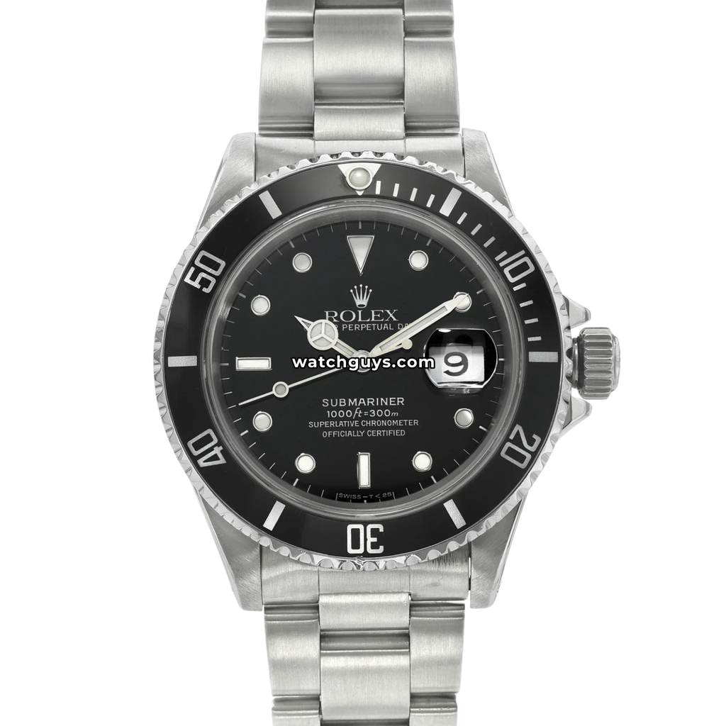 Rolex Submariner 16610 Black Stainless Steel